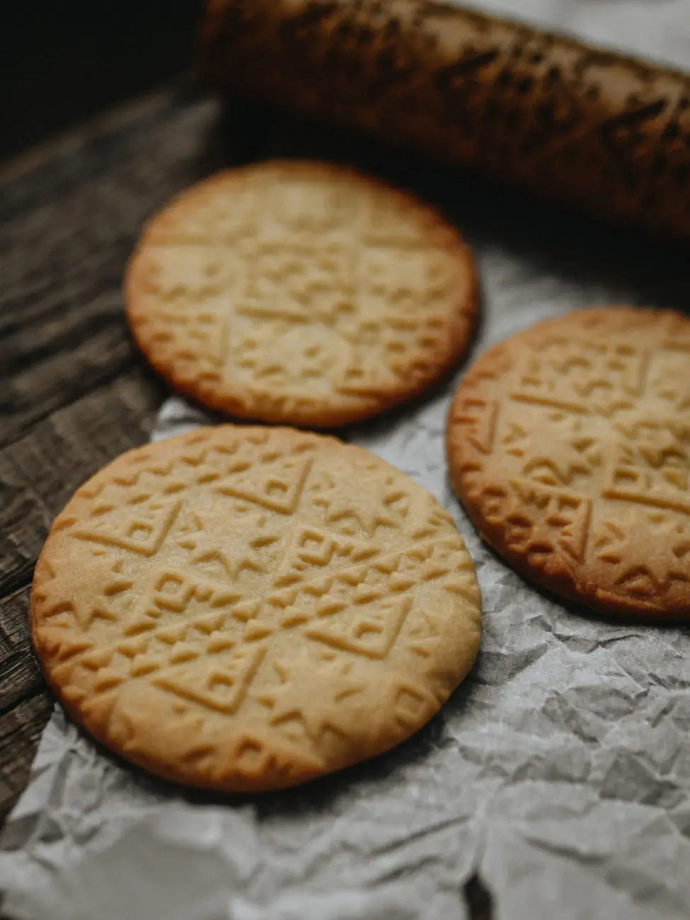 Dough rolling pin "Traditional ornament"