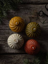 Set of bee candles "Christmas Balls"