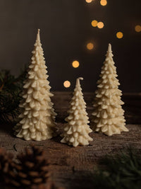 Set of bee candles "Christmas trees