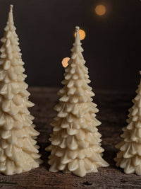 Set of bee candles "Christmas trees