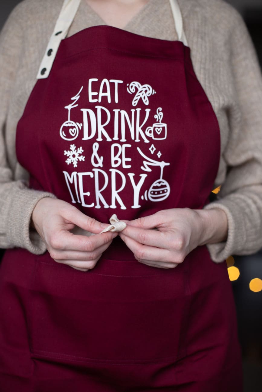 Apron "Eat drink & be happy"